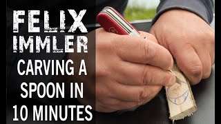 10 Minutes Spoon carving Challenge  A Victorinox Swiss Army Knife Project [upl. by Submuloc]