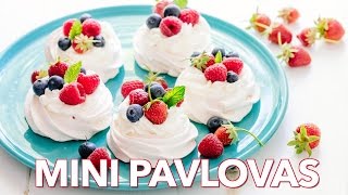 Dessert Easy Mini Pavlovas  Homemade Meringues Recipe [upl. by Taddeusz]