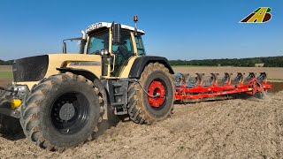 Ackerland pflügen 2024 Traktor FENDT 93 Vario Sondermodel KUHN 7Schar Aufsattelpflug Landwirtschaft [upl. by Fein]