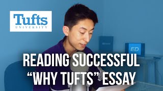 Reading amp Analyzing A Successful Tufts University Essay [upl. by Enitsed]