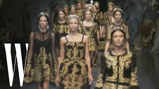 Dolce amp Gabbana Fall 2012  runway fashion show  W Magazine [upl. by Navinod]