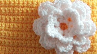 How To Crochet A 3 Layer Flower [upl. by Monagan]