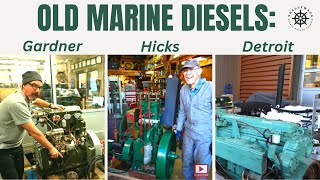 Old Marine Diesels Gardner Hicks Detroit at Marine Tech [upl. by Peadar]