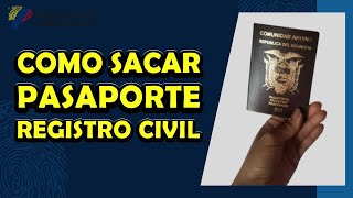 COMO SACAR PASAPORTE EN EL REGISTRO CIVIL [upl. by Attennek182]