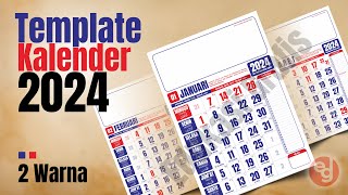 Template Kalender 2024  Format ke2  Free CDR CorelDraw File edukasigrafis [upl. by Willyt]