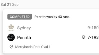 Penrith v Sydney Kingsgrove Sports T20 League game Penrith innings [upl. by Krusche]