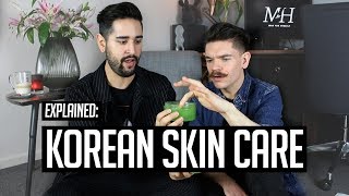 Mens Korean Skin Care Routine  10 Steps Explained [upl. by Ilecara]