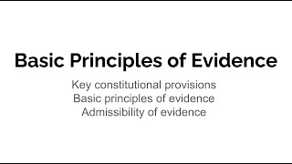 Law of Evidence Lecture Rule 128130 [upl. by Aerdied]