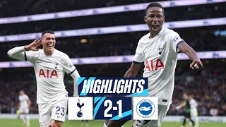 TOTTENHAM HOTSPUR 21 BRIGHTON  PREMIER LEAGUE HIGHLIGHTS  906 MINUTE WINNER [upl. by Aynav968]