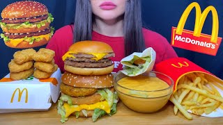 ASMR MCDONALD’S FAST FOOD MUKBANG No Talking EATING BURGERS  FRIES [upl. by Damali]