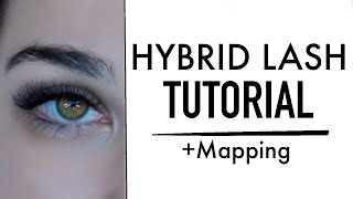 Hybrid Lash Extension Tutorial  Open Eye Mapping  Styling C and CC Curl Prefans [upl. by Persse87]