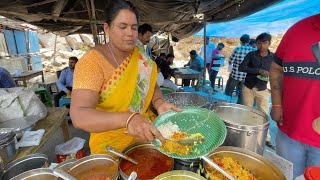 Hyderabads Famous Anuradha Aunty Serves Unlimited Meal  Indian Street Food [upl. by Atekin]