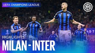 MILAN 02 INTER  HIGHLIGHTS  UEFA CHAMPIONS LEAGUE 2223 ⚽⚫🔵🇮🇹 [upl. by Almat]