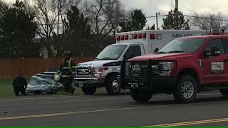 Two vehicle accident one rollover in Cheyenne WY [upl. by Brandes]