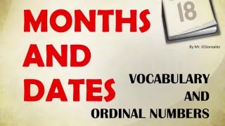 Months and Dates  Ordinal Numbers 131 [upl. by Dressel]