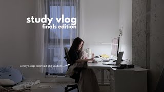 study vlog  preparing for finals pulling allnighters etc [upl. by Linnie]