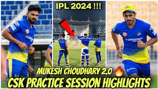 Mukesh Choudhary Surprise 🤯 CSK Practice Session 2024 [upl. by Hepzi]