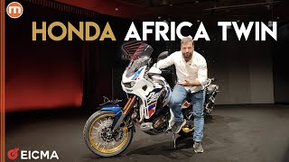 Honda Africa Twin Adventure Sports 2024  Tutte le novità di quotquella col cerchio da 19quot a EICMA 2023 [upl. by Assilev]