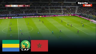 GABON vs MOROCCO  2025 Africa Cup of Nations Qualifiers  Full Match  Realistic PES Gameplay [upl. by Eceer359]