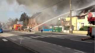 Part 2 Spectaculaire incendie chez un vendeur de bouteilles de gaz route de Mons 59600 Maubeuge [upl. by Ettevol502]