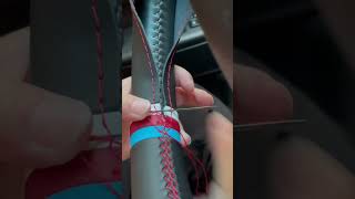 Hand sewn steering wheel coversautomobile wheelcover cars oem carparts short sewing sewing [upl. by Mathia]