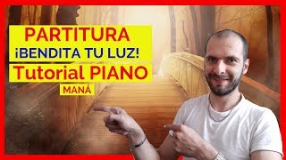 Cómo tocar bendita tu luz en piano Maná  Tutorial piano Bendita tu luz [upl. by Cirederf]