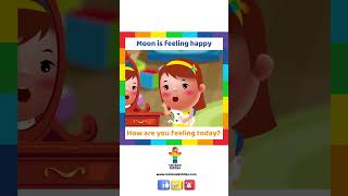 Moon is feeling happy story for kids to learn feelings and emotions storiesforchildren shorts [upl. by Presber899]