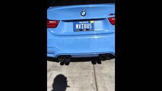 F82 M4 VRSF downpipes with stock exhaust cold start [upl. by Bronez]