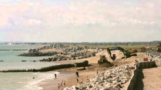 Rock Groyne Coastal Defences at Bunn Leisure Selsey West Sussex UK [upl. by Absa302]