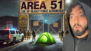 CAMPING AT AREA 51 REAL UFOS  MEN IN BLACK amp EXPLOSIONS CAUGHT ON CAMERA [upl. by Kcirddec]