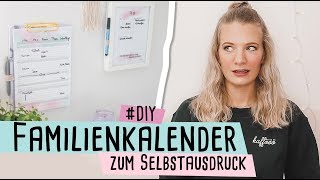 Familienkalender 2020 zum ausdrucken  DIY für nachhaltige ToDoListe [upl. by Atneuqal99]