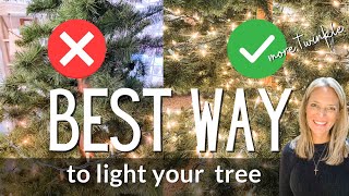 How to Light a Christmas tree for Maximum TWINKLE Easy and Beautifulthe Best Way to Add Lights [upl. by Ecilef]