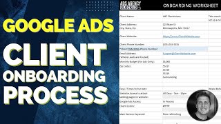 Google Ads Client Onboarding Checklist  The Ultimate Guide [upl. by Eicam]