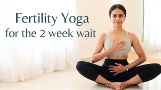 Two Week Wait Yoga  Luteal Phase Yoga  Fertility Yoga To Conceive Naturally [upl. by Anallij]