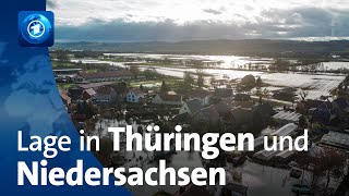 Hochwasserlage in Thüringen und Niedersachsen [upl. by Matheny]