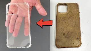 Smartphone Yellowish Cover Restoration  Cleaning of Mobile Transparent Pouch [upl. by Ahsimin]