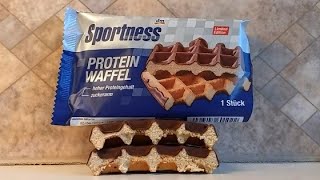 TasteTest DM Sportness Proteinwaffel [upl. by Gweneth519]