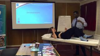 Lower back manipulation technique  osteopathy demonstration [upl. by Silvano408]