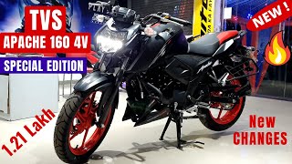 New TVS Apache 160 4V Special Edition RM FULL Detailed Review  Price NEW Changes  New Features [upl. by Arretnahs]