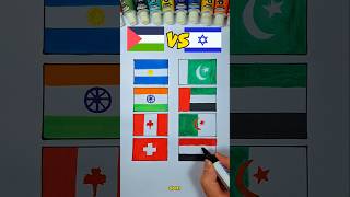 Right ✔️ Palestine VS Wrong ❌ Israel Support Countries Flag Drawing flag palestine israel [upl. by Enirehtakyram]