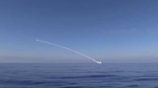 Russian stealth submarine Krasnodar unexpectedly firing missiles [upl. by Giuseppe]