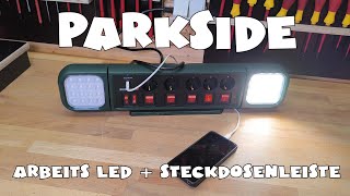 PARKSIDE® LEDArbeitsleuchte PASD 3680 A1 mit Steckdosenleiste [upl. by Nais110]