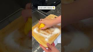 Cutting Board Hack ecoclean cleanliving cleaninghacks cleanhack [upl. by Teloiv]