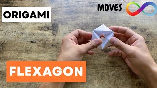 EASY FLEXAGON ORIGAMI TUTORIAL STEP BY STEP  HOW TO MAKE A PAPER FLEXAGON ORIGAMI  FOLDING ALWAYS [upl. by Prochora]