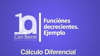 Funciones decrecientes  Ejemplo [upl. by Julietta]