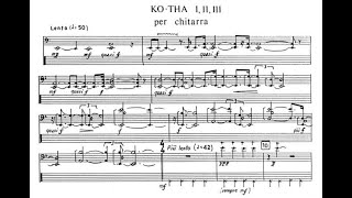 Giacinto Scelsi  Ko Tha I II III for guitar with score [upl. by Myna]