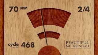 70 BPM 24 Wood Metronome HD [upl. by Aihsenat]