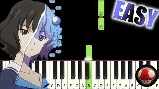 Lostorage Conflated WIXOSS OP  UNLOCK  EASY Piano Tutorial Synthesia  UNLOCK【ピアノ簡単楽譜】 [upl. by Yrdua]