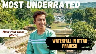 Most beautiful waterfall in uttar pradesh  lakhniya dari  waterfall near varanasi [upl. by Stonwin]