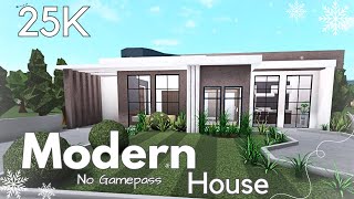 25K BLOXBURG  Modern Roleplay Family House  No Gamepass [upl. by Esinwahs]